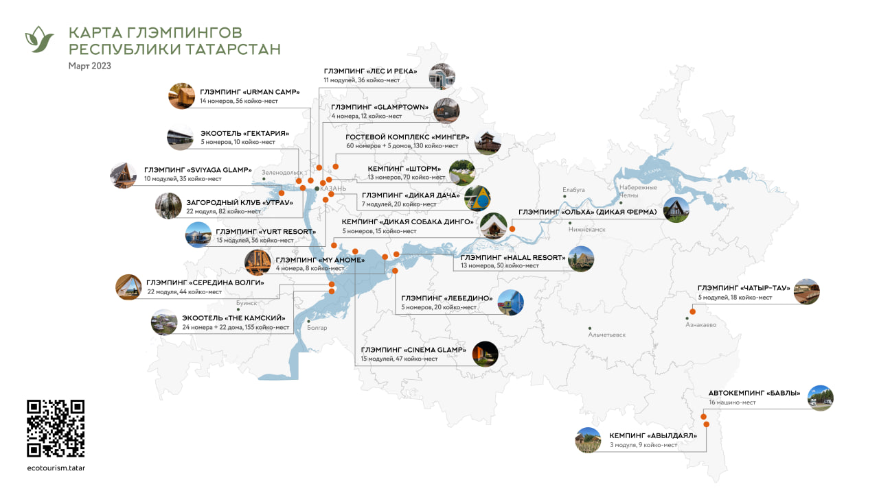 В Татарстане появилась карта глэмпингов республики | Enter